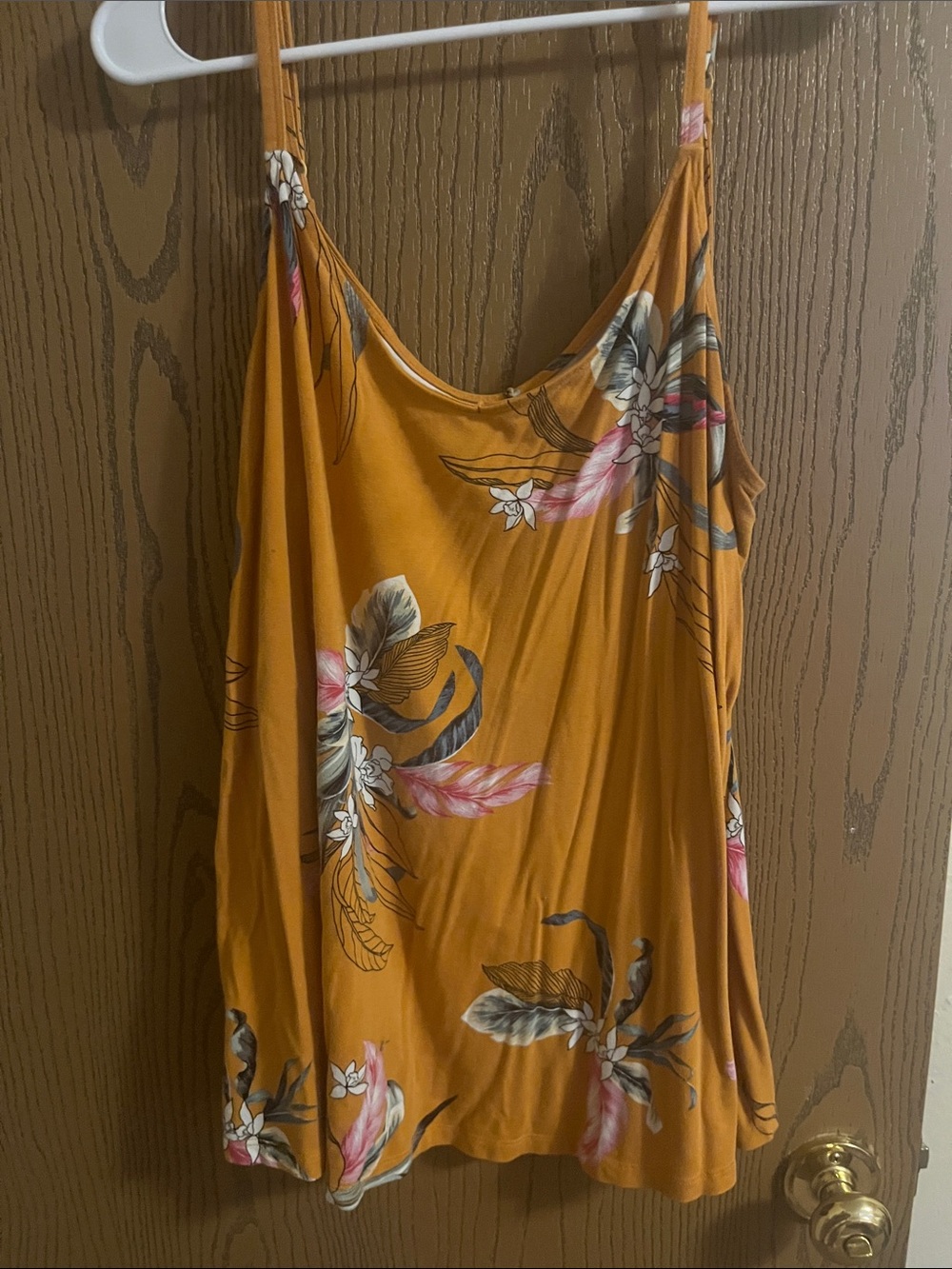 torrid Mustard Floral Spaghetti Strap Tank